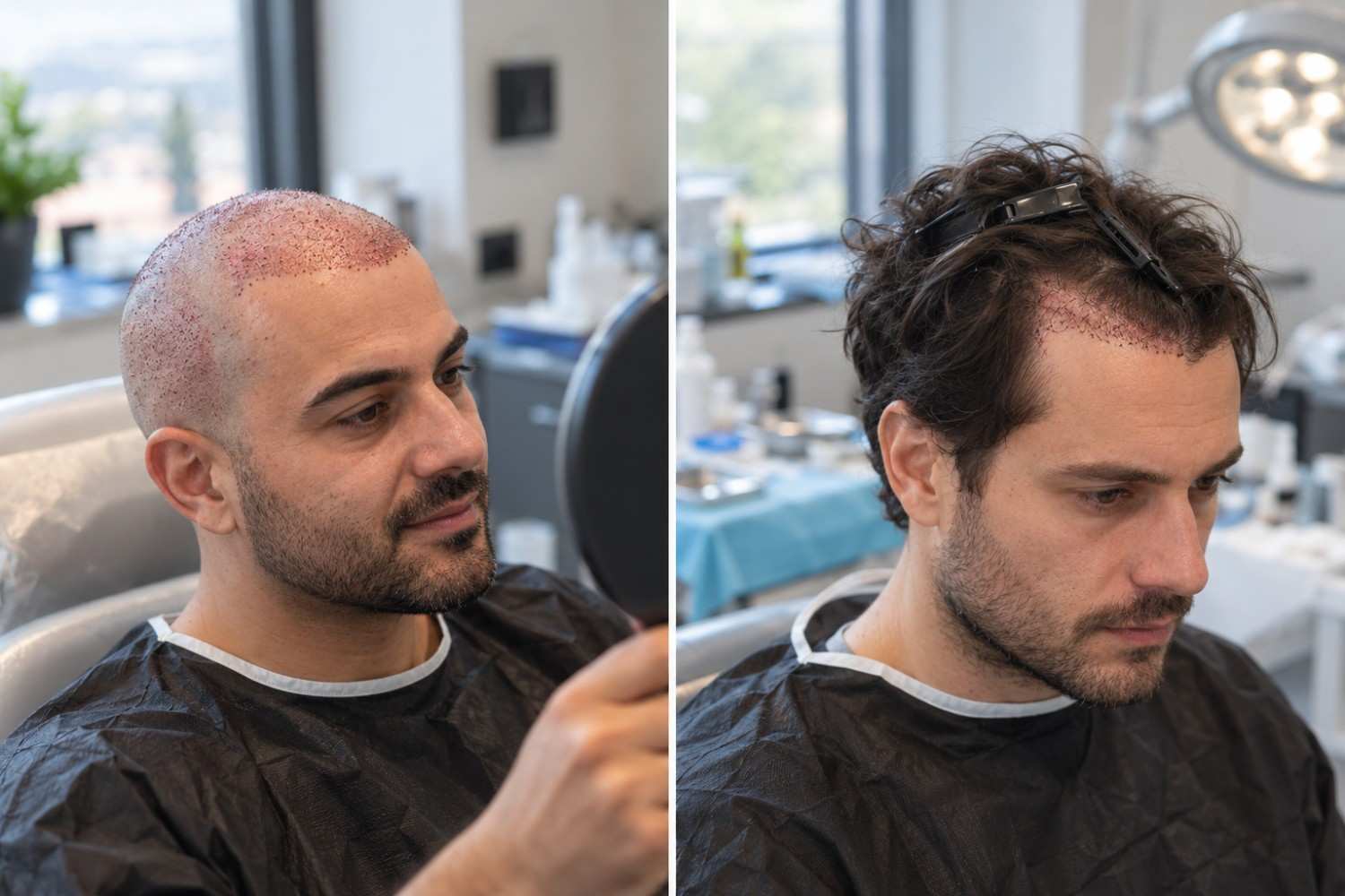 unshaved vs shaved fue options